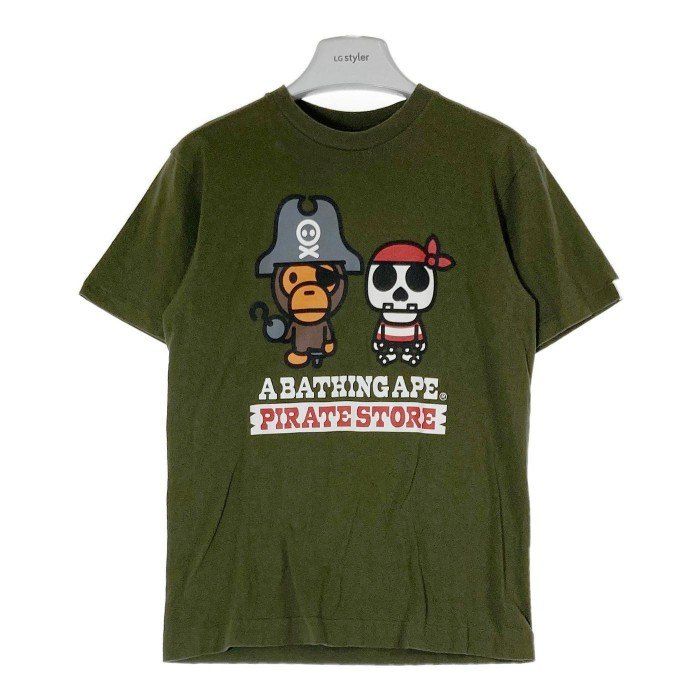 A BATHING APE アベイシングエイプ Baby Milo ベビーマイロ パイレーツストア限定 Ｔシャツ グリーン sizeS