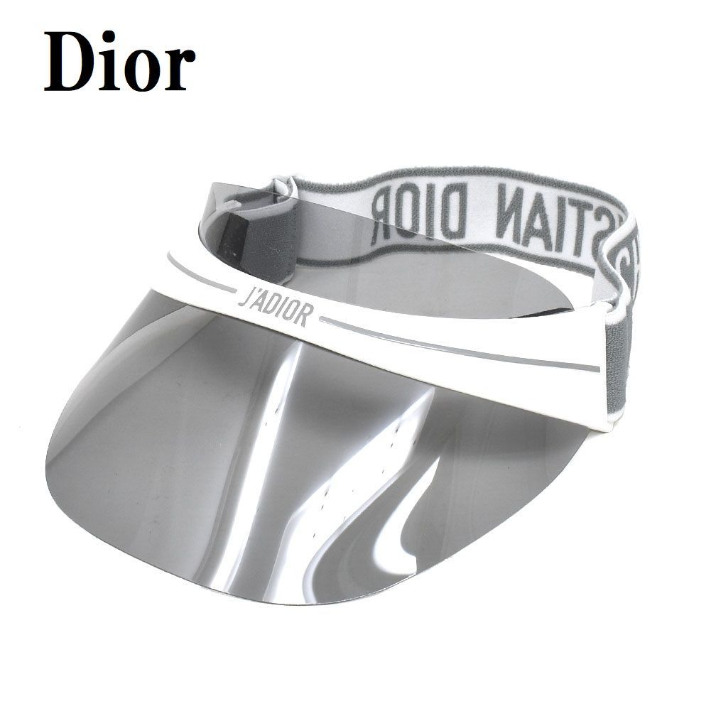 ディオール Dior CLUB1 HYM VISOR クラブ サンバイザー サングラス UVカット 紫外線対策 ホワイト グレー