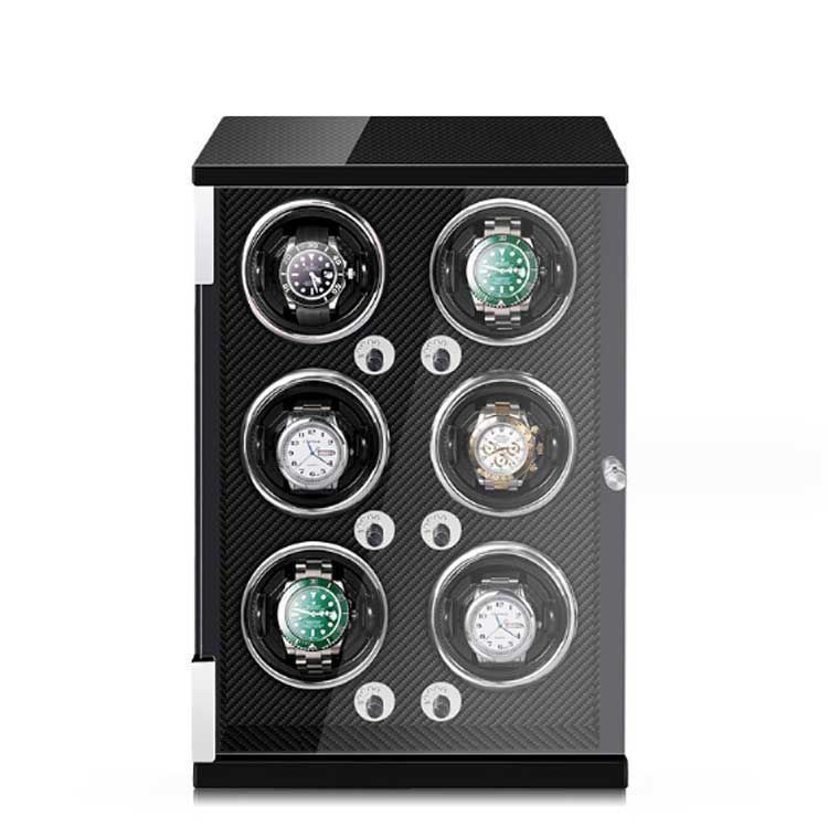 ワインディングマシーン 6本巻 マブチモーター搭載 LEDライト搭載 立ち型 自動巻き時計用 静音 ワインディングマシン 腕時計 時計収納 腕時計ケース 自動巻き上げ機 時計 収納ケース メンズ レデ amyz1871