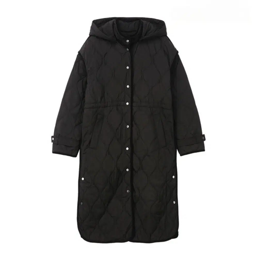 キルティング フード ダウンジャケット ロング丈