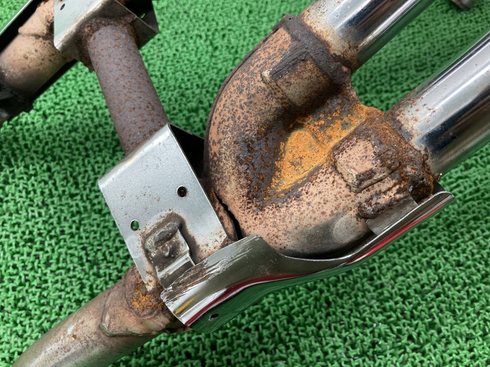 ゼファー750 エキパイマフラー カワサキ 純正 バイク 部品 ZR750C ZEPHYR750 修復素材やカスタム素材に 品薄 品 Ly