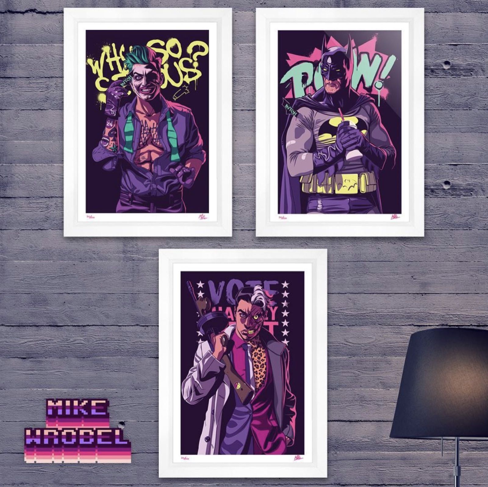 ☆限定品☆サイン入り☆バットマンポスター【セット】 by Mike Wrobel 