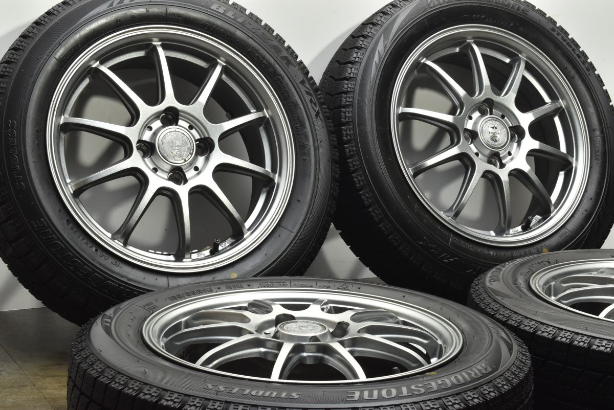 良好品 ジョーカー 15in 5.5J 45 PCD100 ブリヂストン ブリザック VRX 165 65R15 デリカD2ハイブリッド ソリオ 流用