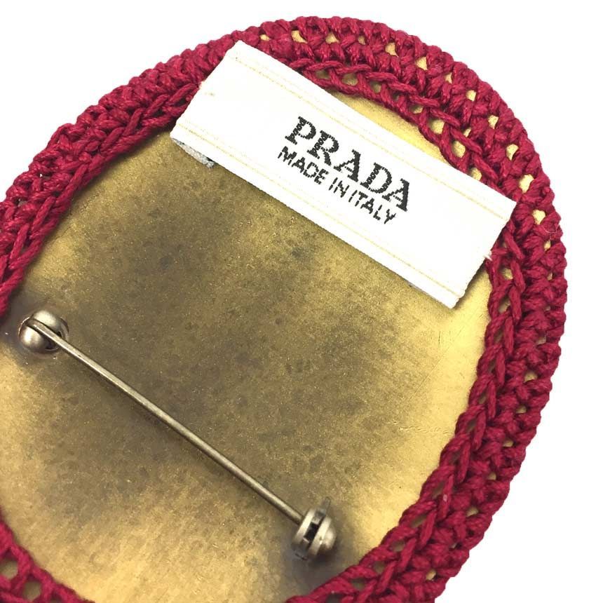 PRADA プラダ ブローチ コサージュ ニット aq10471 - メルカリ