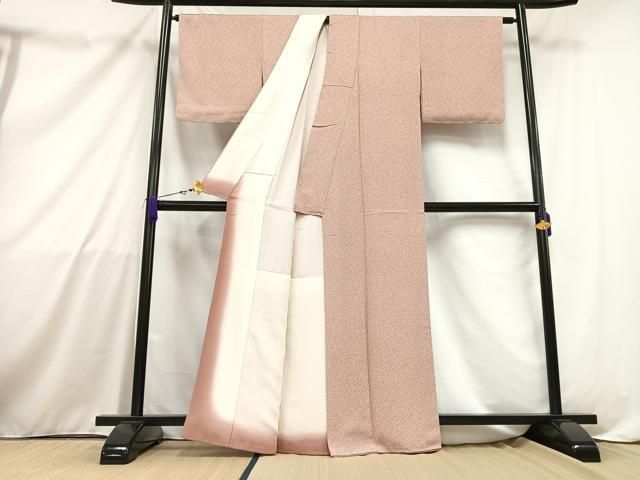 平和屋着物○上質な小紋 枝葉文 鹿 正絹 逸品 DAAY5704ud 正絹 逸品 平和