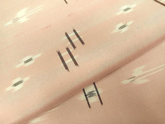 平和屋本店□極上 本塩沢 単衣 110亀甲 間道 逸品 未使用 DZAB0621kh5