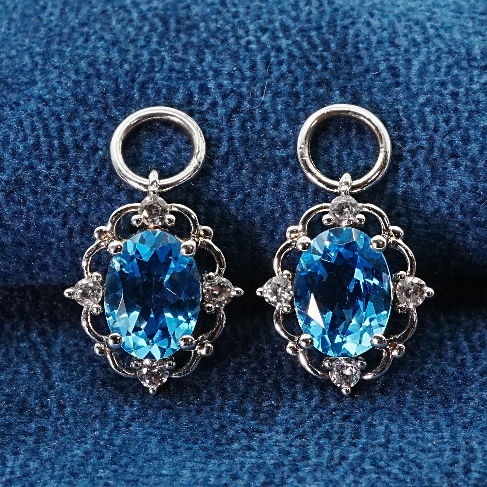 GSTV ブルートパーズ ピアリング チャーム 25-1638S SIROKUMA-CORPORATION_COM