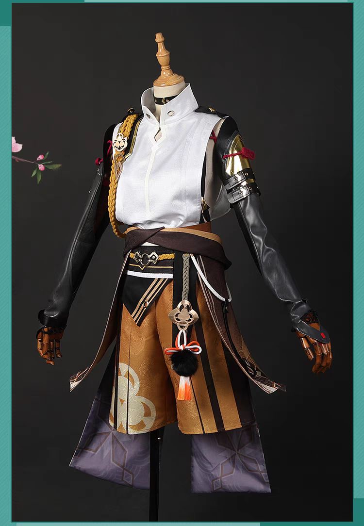 コスプレ 鹿野院平蔵 衣装S、ウィッグ 原神(げんしん) 鹿野院平蔵 コスプレウィッグ コスプレ衣装