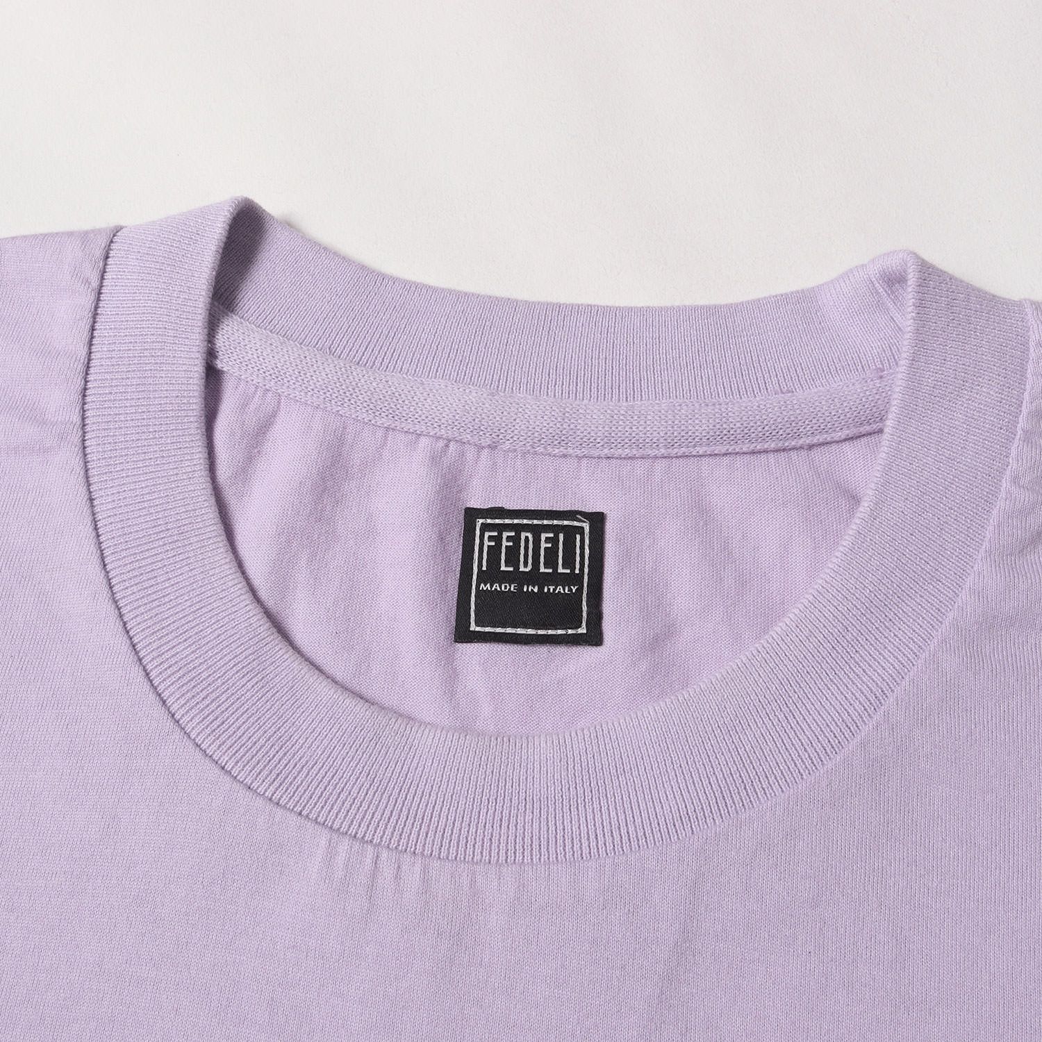 新品】FEDELI フェデーリ Tシャツ ラベンダー サイズ:L | ヘムリブ