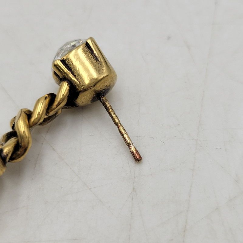 中古品】GUCCI グッチ CRYSTAL DOUBLE G PIERCE クリスタル