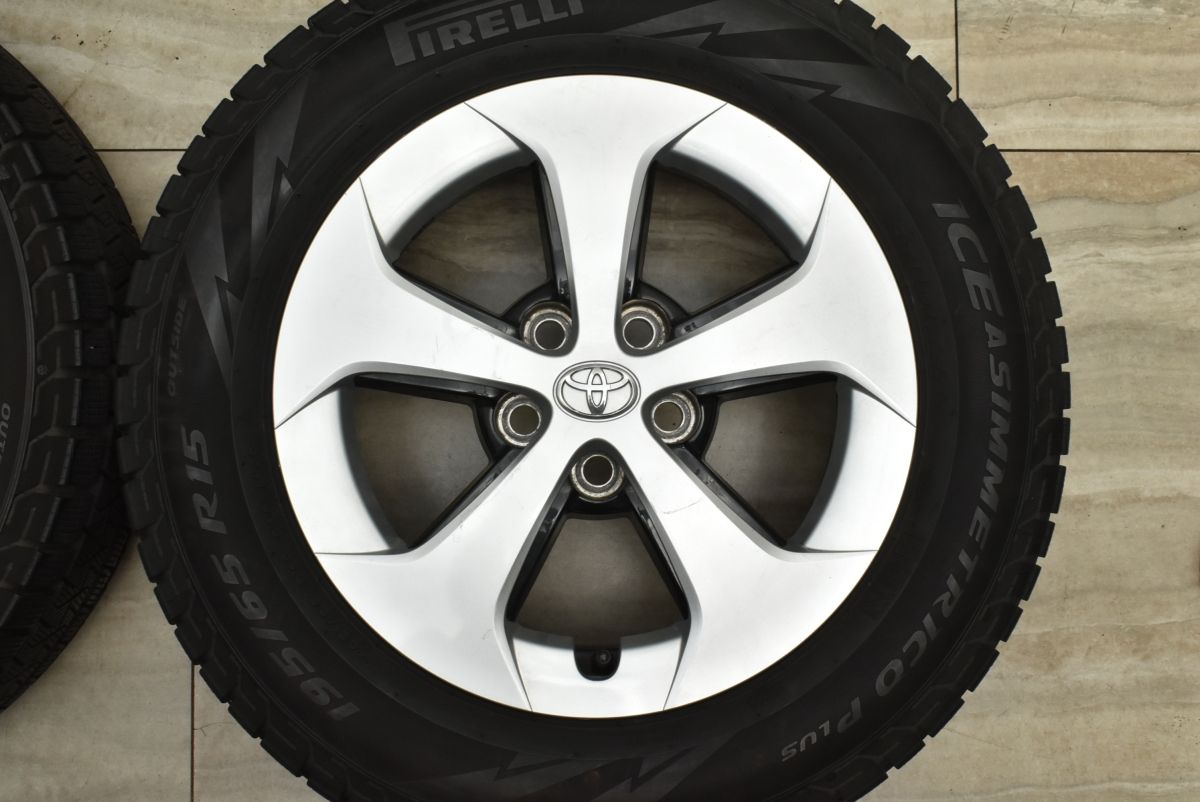 バリ溝】トヨタ 30 プリウス 純正 15in 6J +45 PCD100 ピレリ アイス 