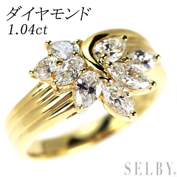 k18PG 1.04ctダイヤモンドリング13号