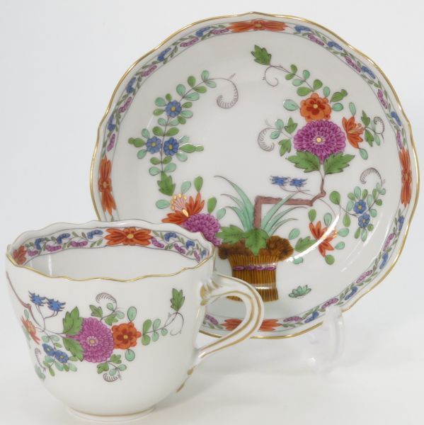 MEISSEN - マイセン シノワズリ 柿右衛門シリーズ ヴィンテージ雑貨】【マイセン】柿右衛門様式シノワズリ 花紋様