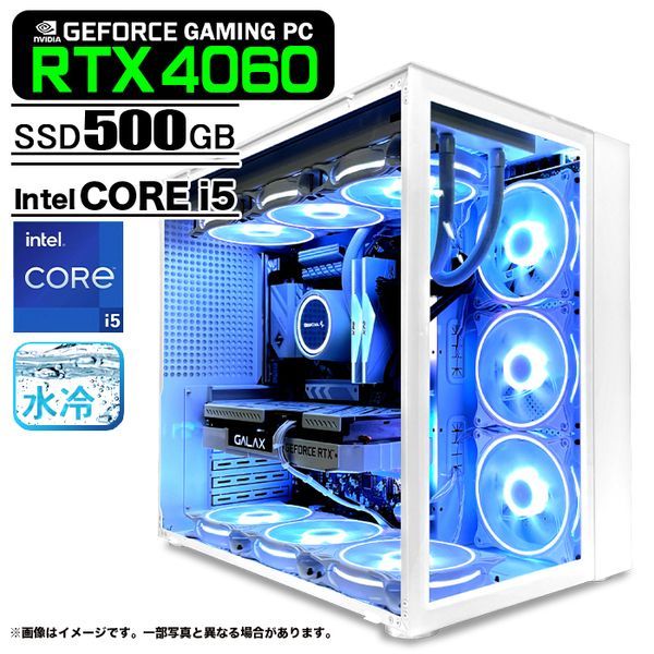 ゲーミングPC 白色海景房 HJF-ATX(WH) GeForce RTX4060 第13世代 