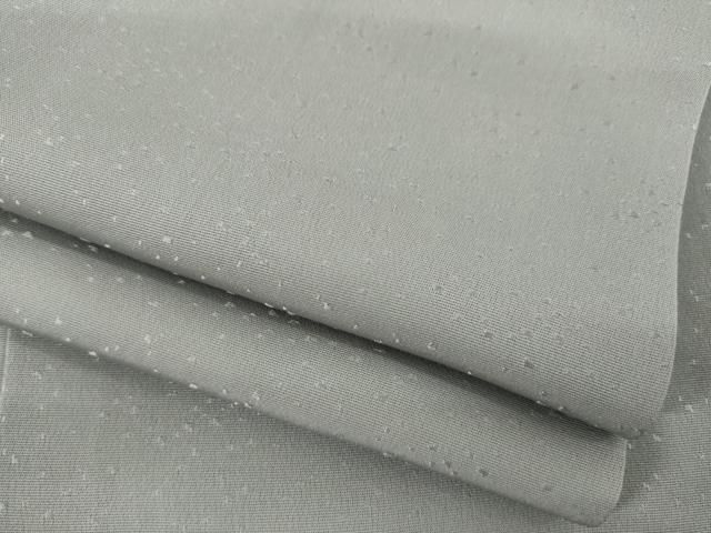 平和屋着物●上質な色無地 大小あられ地紋 薄墨色 正絹 AABC3214ck