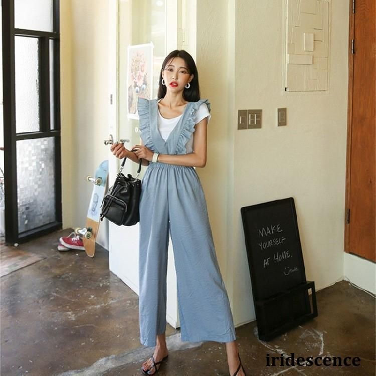 サロペット オーバーオール 夏 オールインワン パンツ ワイトパンツ 麻 ロングズボン 無地 ハイウェスト 大きいサイズあり 30代 40代 50代 オシャレ 着痩せ