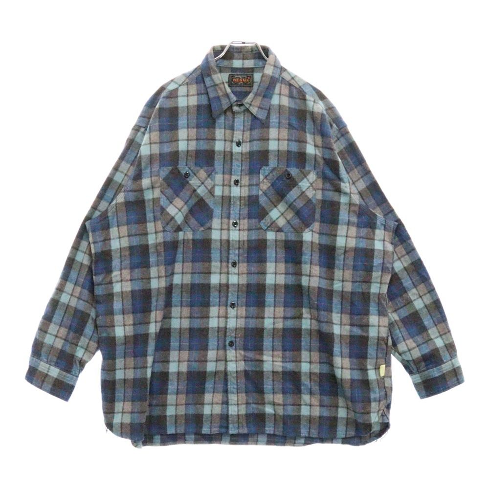 SSZ エスエスズィー 22AW FLANNEL SHIRT コットン チェック 長袖 フランネルシャツ ブルー 22F-SP021