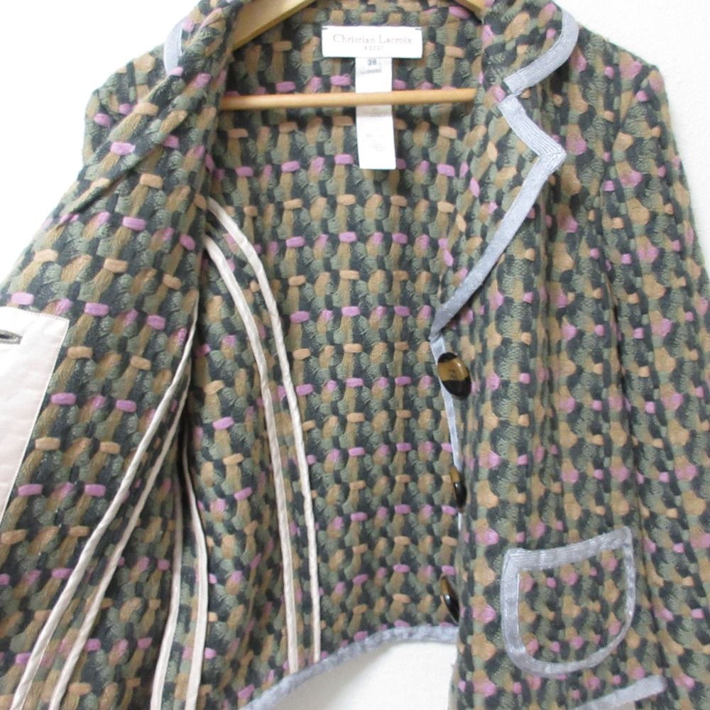 Christian Lacroix BAZAR クリスチャンラクロワ パイピング ツイード