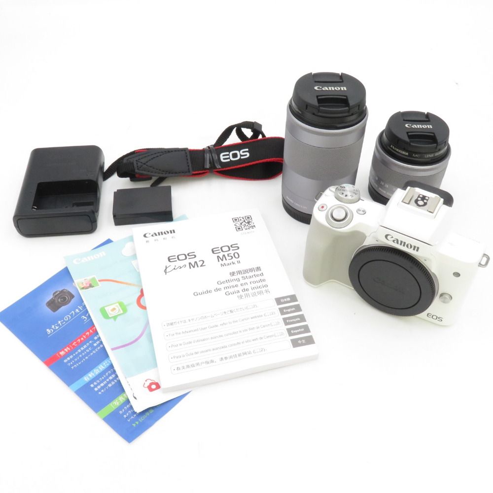 最終額 Canon EOS Kiss M ホワイト 付属品完品