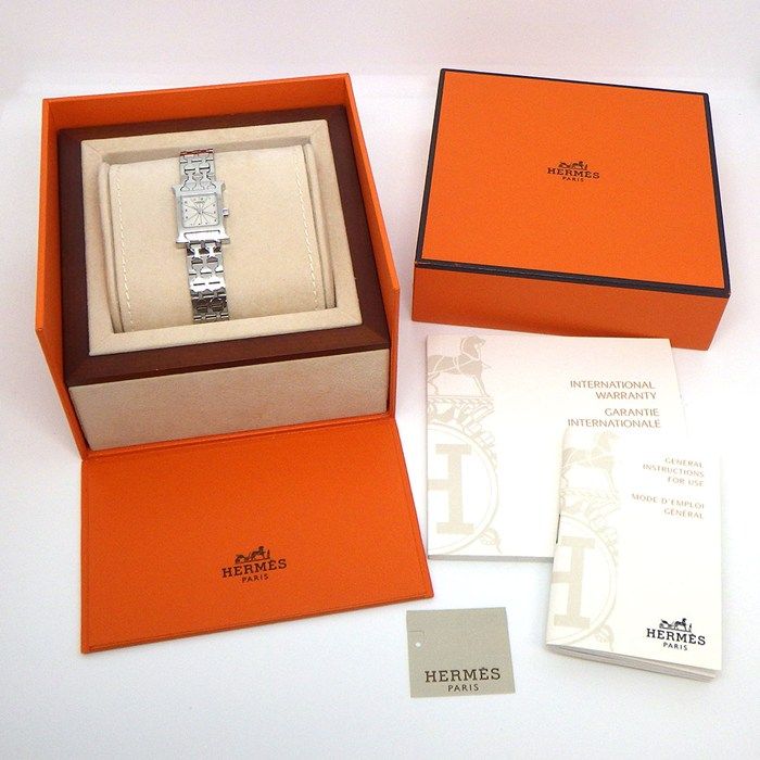エルメス HERMES 腕時計 Hウォッチ HH1.110 スクエア ギョーシェ  