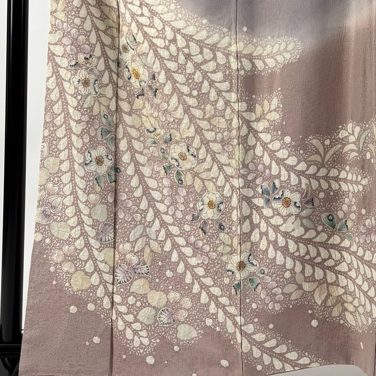 訪問着 身丈162.5cm 裄丈67.5cm L 袷 落款 辻が花 ぼかし 薄紫 正絹