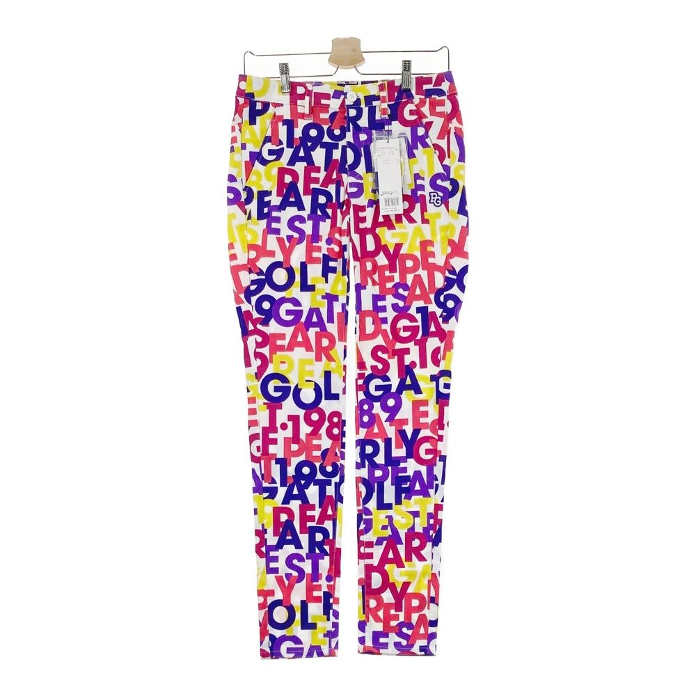 サイズ 1 PEARLY GATES パーリーゲイツ 055-0231712 ストレッチパンツ ロゴ 総柄 ホワイト系 240101543696 ゴルフウェア レディース ストスト