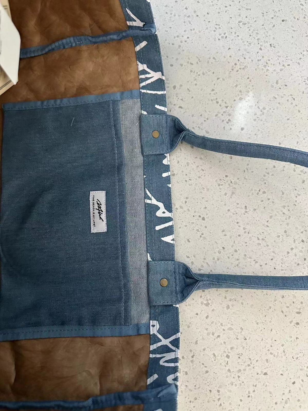 WTW DENIM TOTE L size　デニムトートバッグ ランチバッグ Lサイズ しっかり 厚め 大容量 収納力