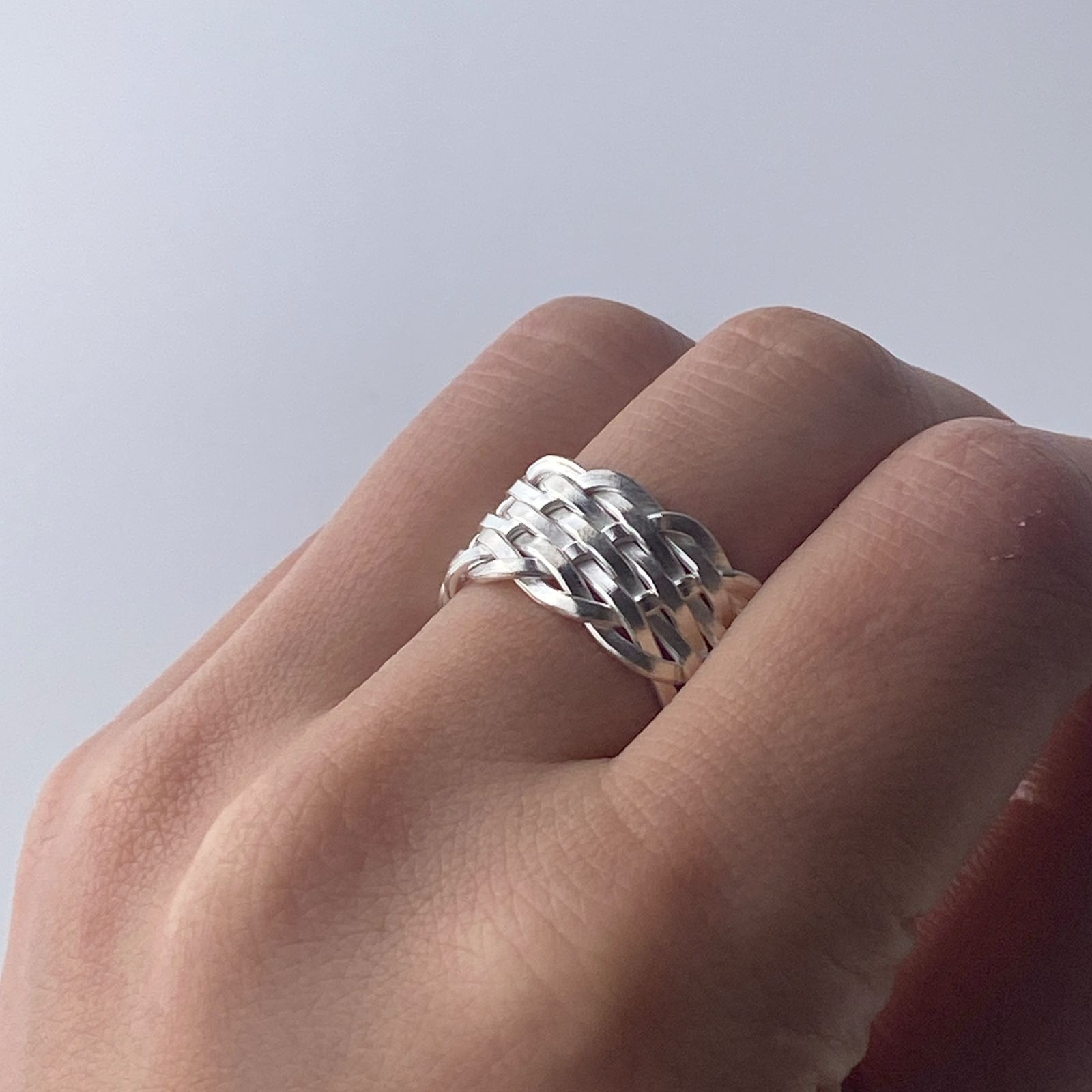 カレンシルバー リング 調整可能 メンズ レディース 新品未使用