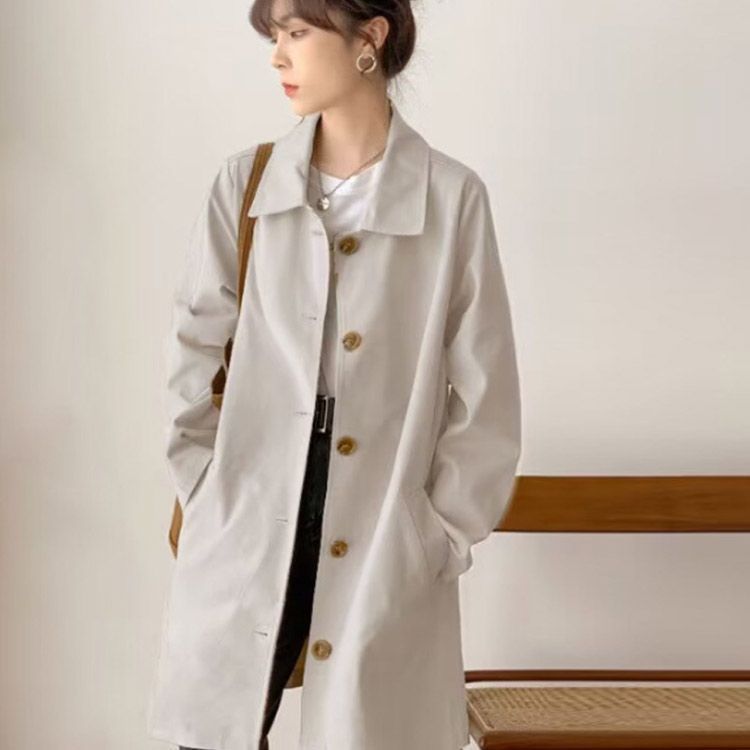 新品 タグ付✨❤️シビラ❤️ステンカラー Aライン トレンチコート M L ベージュ Aライングログランステンカラーコート 49AV JUNKO SHIMADA