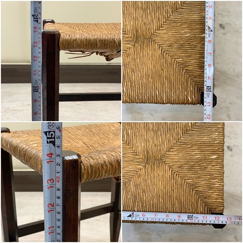 希少 松本民芸家具 座編みスツール ラッシスツール ラッシ編み 椅子