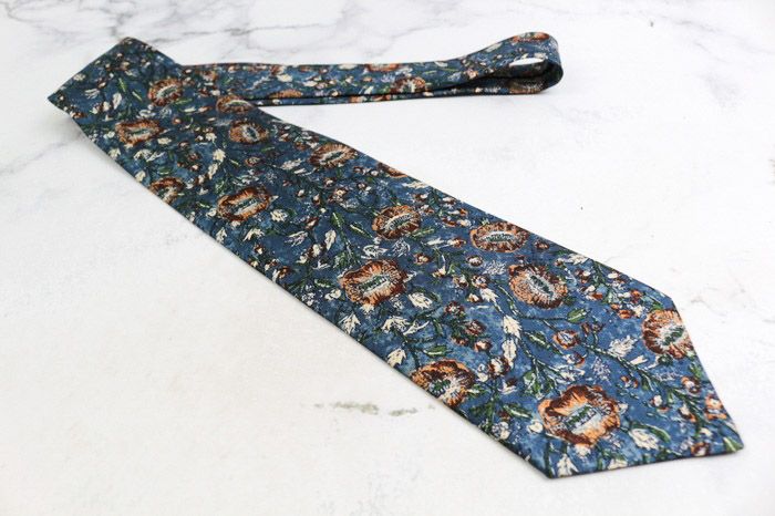 美品 Christian Dior ネクタイ シルク 花柄 ブルー 19 DIOR | Nano CD