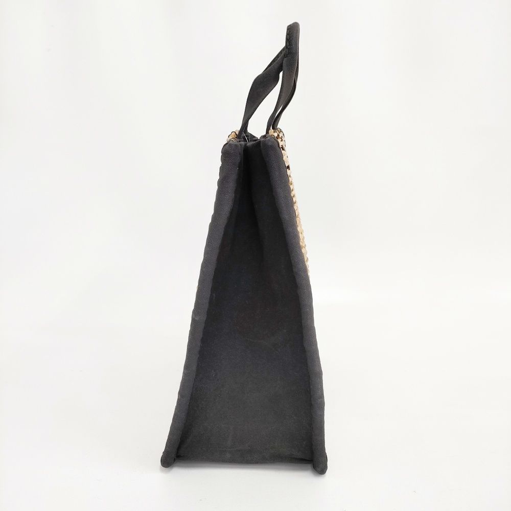 ebagos かご袋ショルダー　 防水キャンバス×紅籐 BLACK ebagos かご袋ショルダー（カゴポシェット）防水キャンバス×紅籐