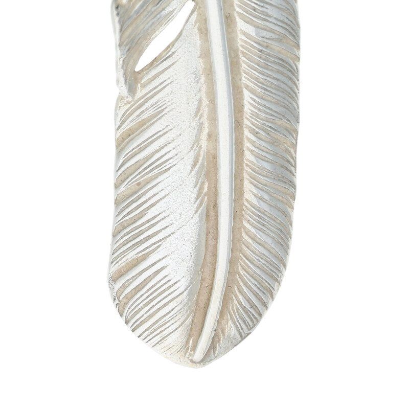 ゴローズ プレーン特大フェザー 右向き ネックレストップ メンズ 特大