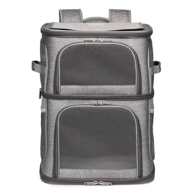 猫 2匹 リュック 分離可 キャリー 2層 ペット キャリーバッグ グレー 楽天市場】猫 2匹 リュック 分離可 キャリー 2層 ペット