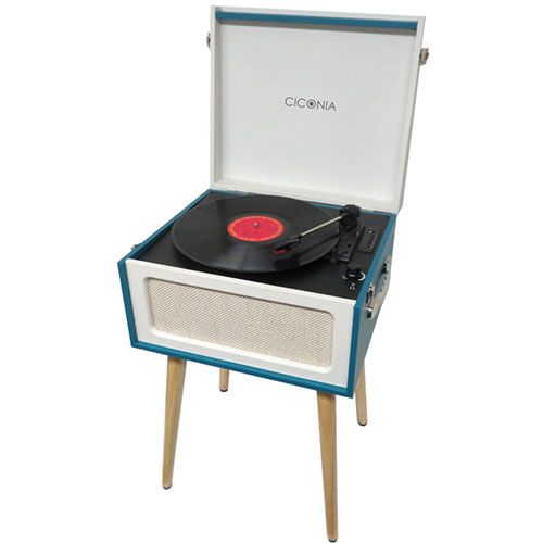 センター商事 CICONIA クラシカルレコードテーブル ブルー TE-2015WH|BL