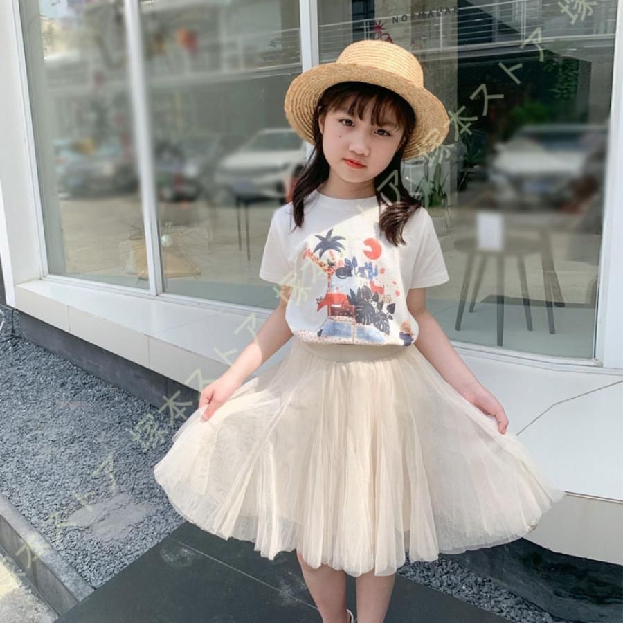 子供ドレス チュチュスカート キッズ 無地 チュールスカート スカート レインボー 子どもドレス ベビー パニエ プリンセスミニスカート ダンス衣装 卒園式