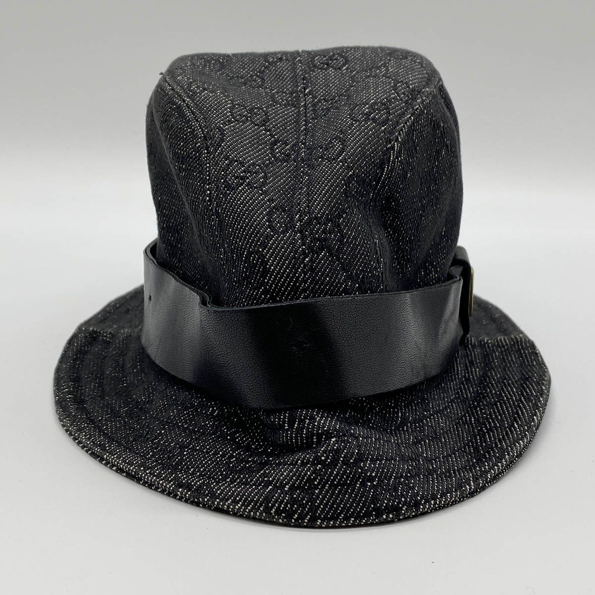 GUCCI グッチ GG柄 ハット 帽子 バケットハット XL ブラック 黒