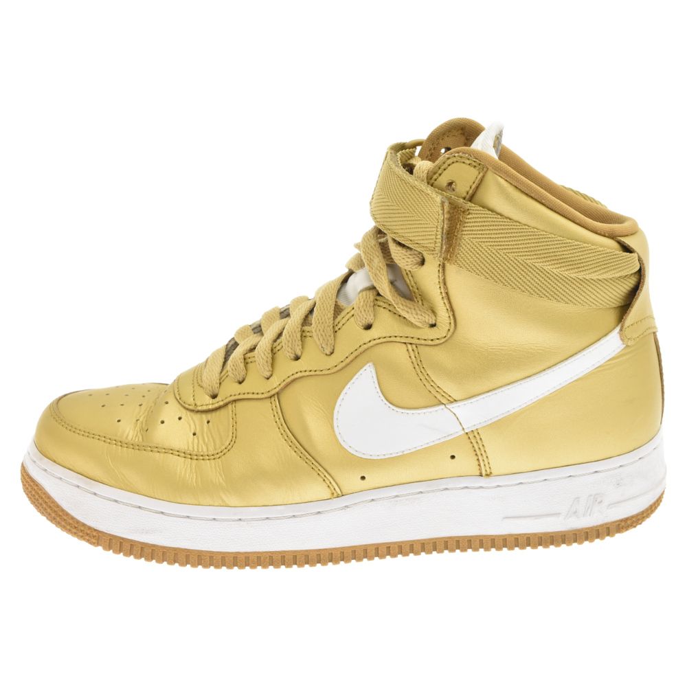 NIKE (ナイキ) AIR FORCE 1 HIGH RETRO QS METALLIC GOLD WHITE エア