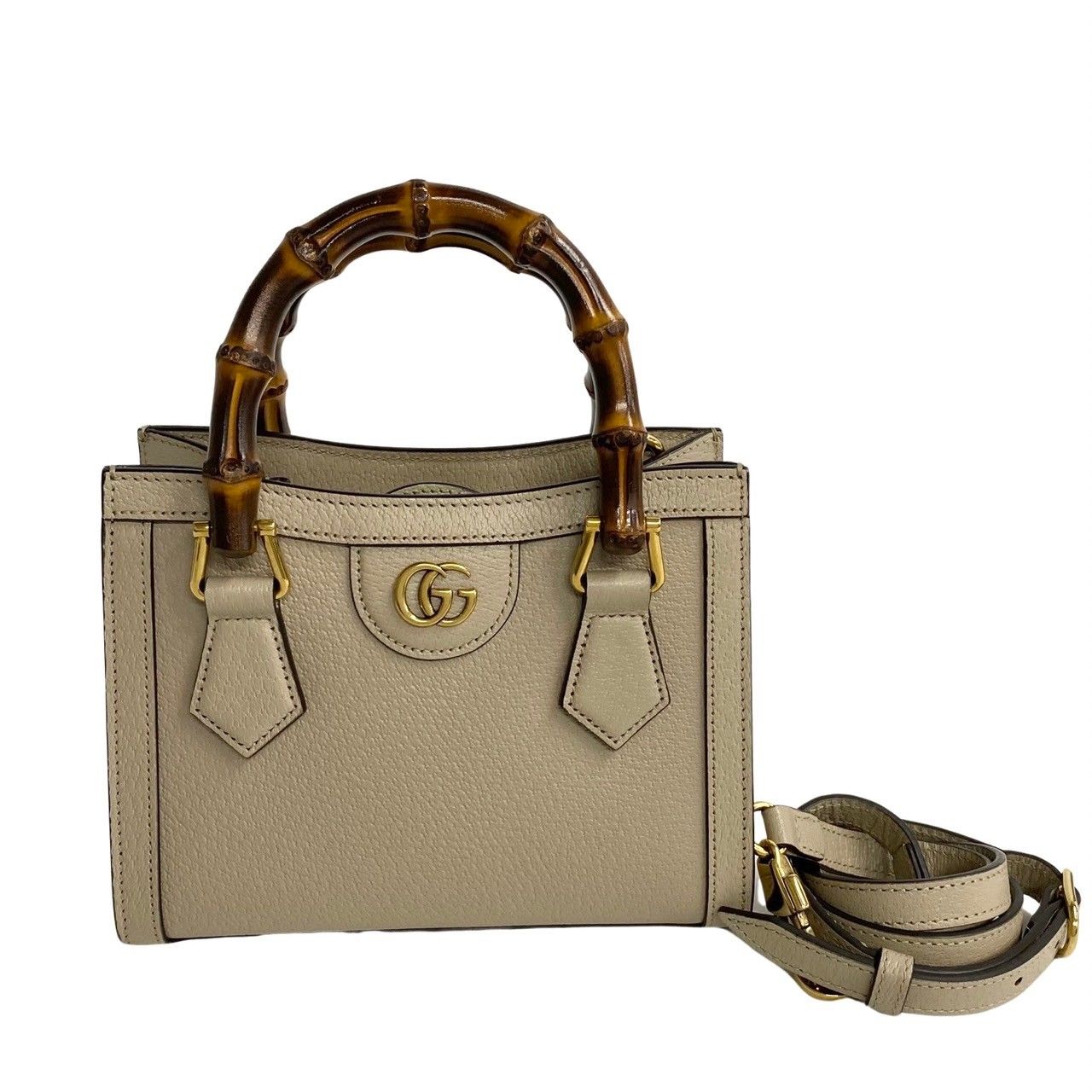 未使用保管品 GUCCI グッチ ダイアナ ミニ トート バンブー