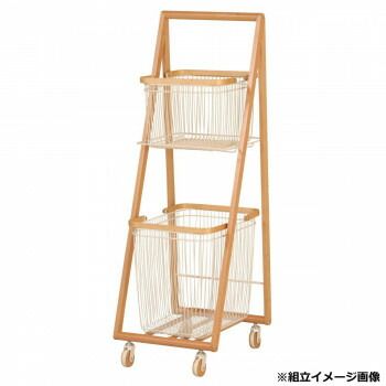 弘益 KOEKI MASH リヴ キャリーバスケットワゴンL ホワイト LIVCL2WH