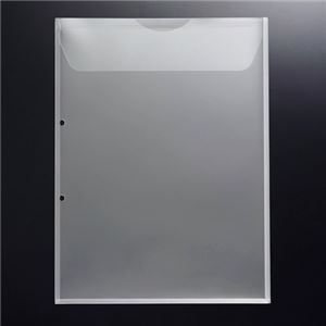 まとめ G-Aim 2穴ホルダー フタ マチ付 A4タテ クリア YG-202 1パック 10枚 ×10セット