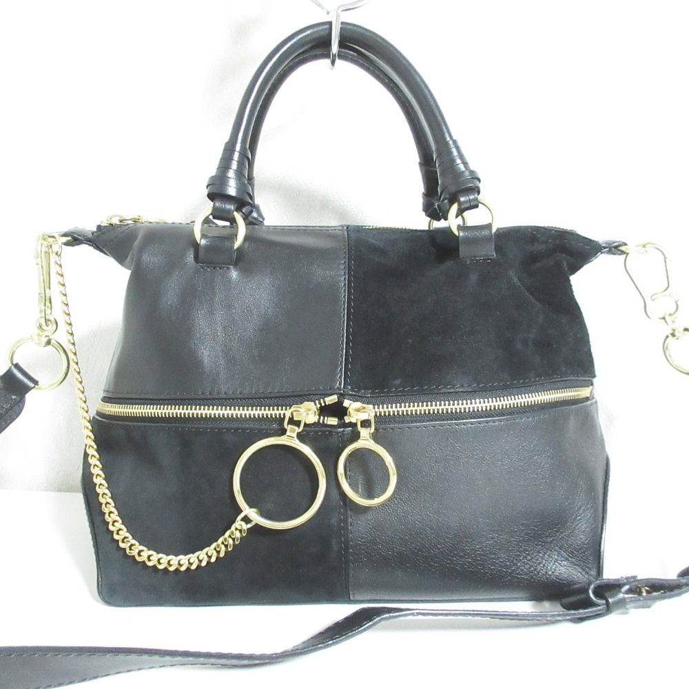 美品 SEE BY CHLOE シーバイクロエ EMY エミー スエード レザー コンビ 