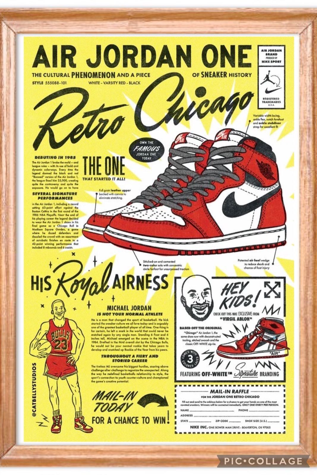 海外ポスターフレーム A4 エアジョーダン1 - メルカリ