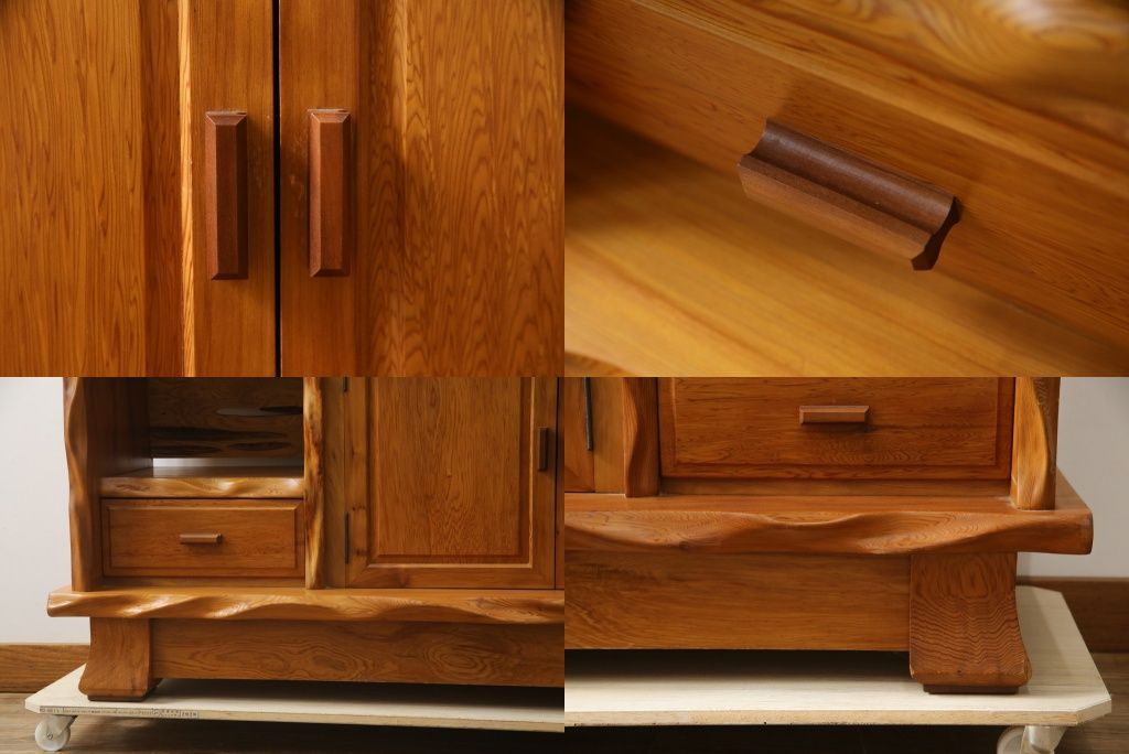 GMEK86○maruni / マルニ木工 最高級 飾り棚 キャビネットカップボ