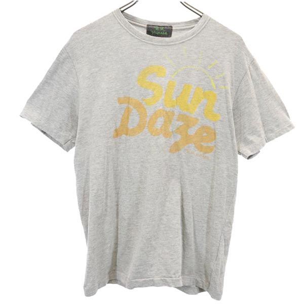 R.H. VINTAGE グレー 半袖Tシャツ アールエイチヴィンテージ プリント 半袖 Tシャツ M グレー系