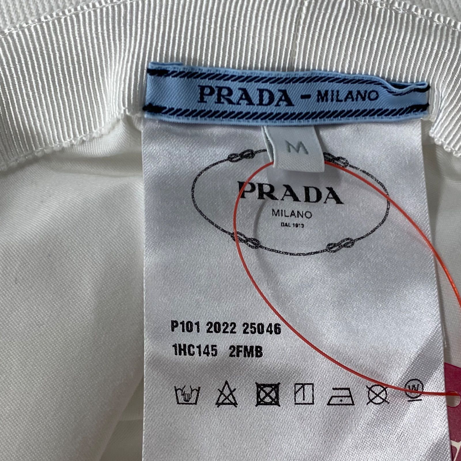 プラダ PRADA ドリル ハット トライアングルロゴ バケットハット 