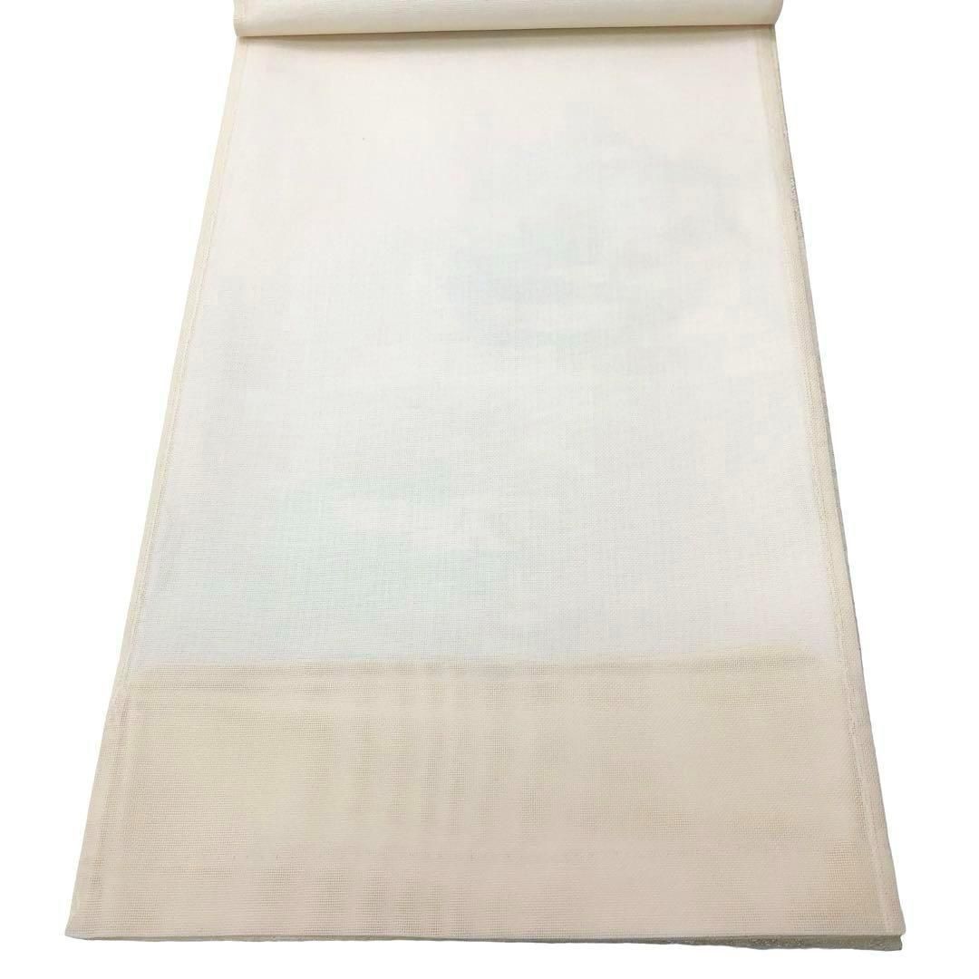 夏帯 袋帯 紗 花柄模様 金通し 鳥の子色 O-3617 - メルカリ 