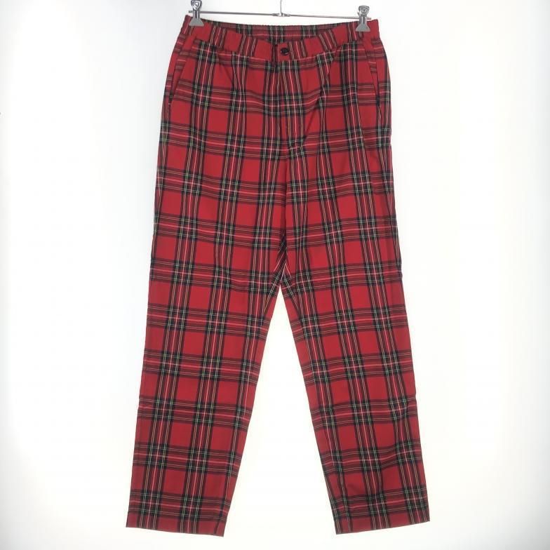 STUSSY BRYAN PANT TARTAN CHECK スラックス L レッド