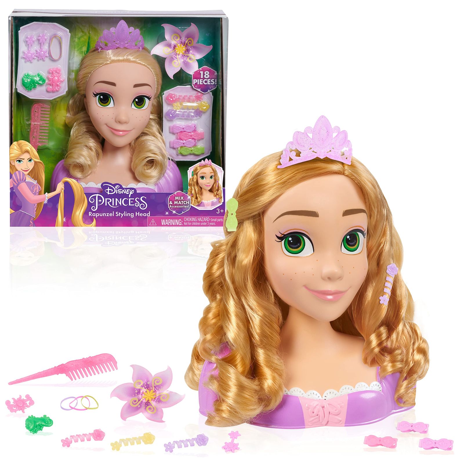 Just Play ラプンツェル スタイリングヘッド デラックス 塔の上のラプンツェル おもちゃ 女の子 おしゃれ ヘア アクセサリー 
