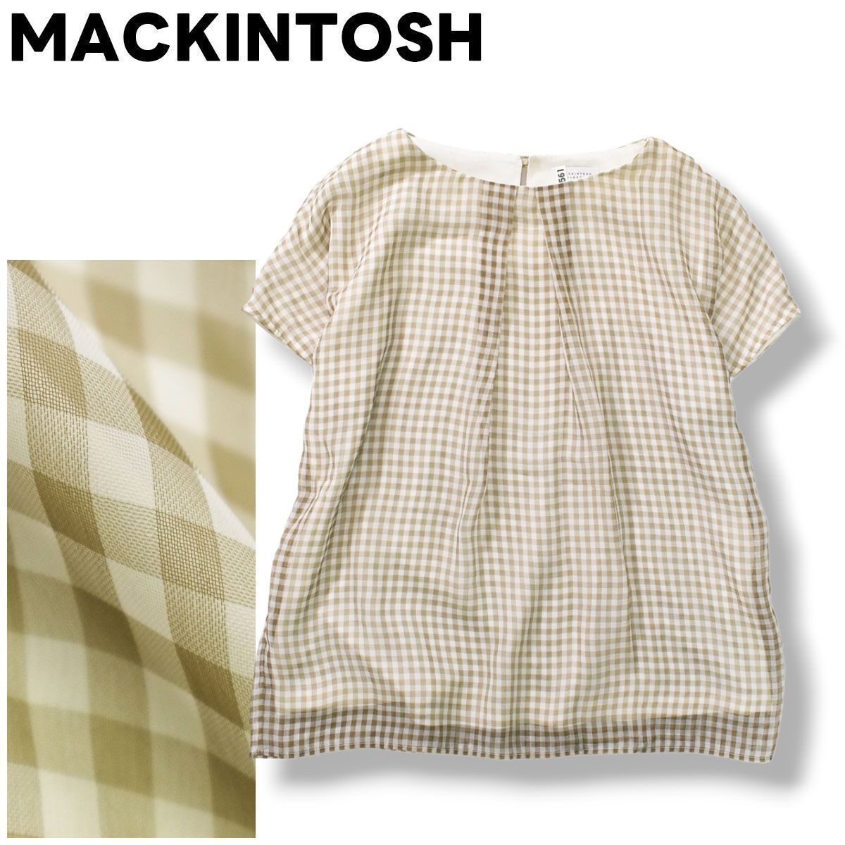 マッキントッシュ フィロソフィー MACKINTOSH PHILOSOPHY カットソー ブラウス フレンチスリーブ 切替 レディース 38 正規品 マッキントッシュフィロソフィー フレンチスリーブ カットソー